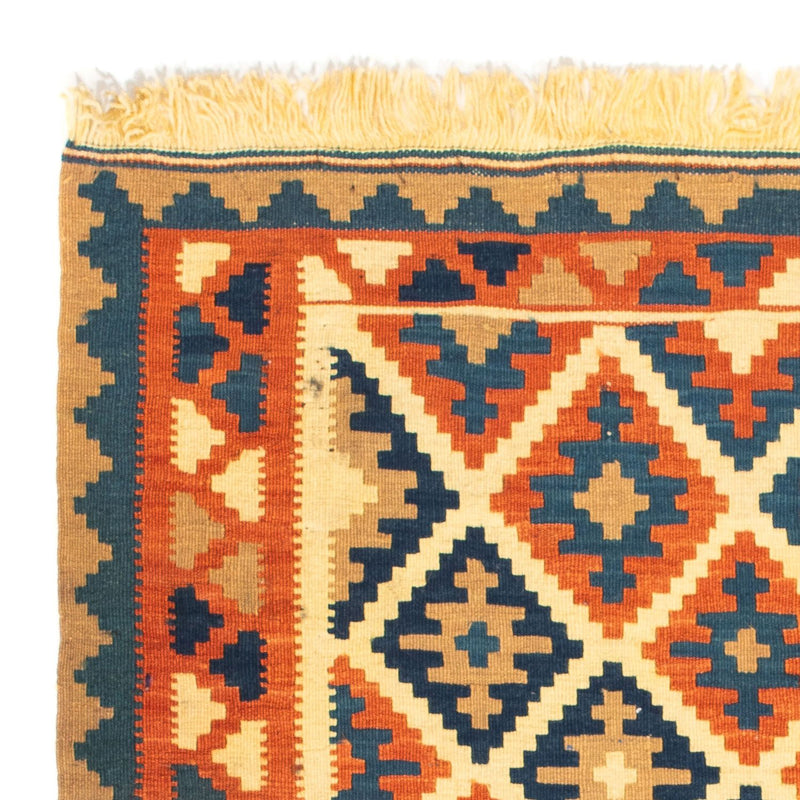 Dywan Kelim - Orientalny kwadratowy  - 100 x 100 cm - beżowy