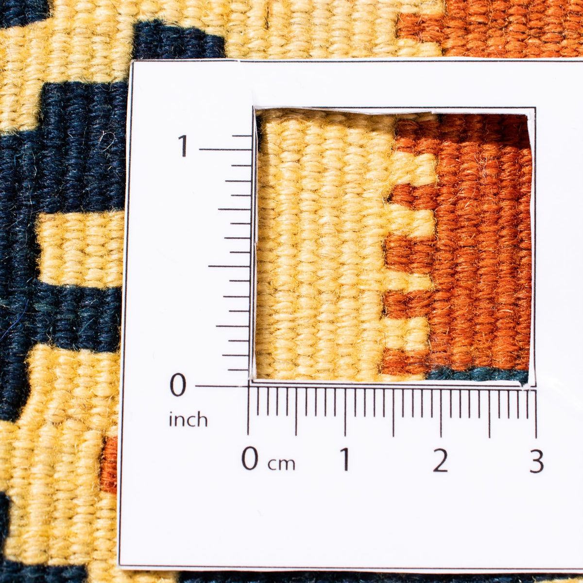 Dywan Kelim - Orientalny kwadratowy  - 102 x 102 cm - ciemnoniebieski