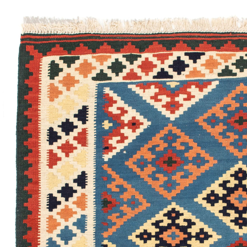 Dywan Kelim - Orientalny kwadratowy  - 104 x 100 cm - ciemnoniebieski