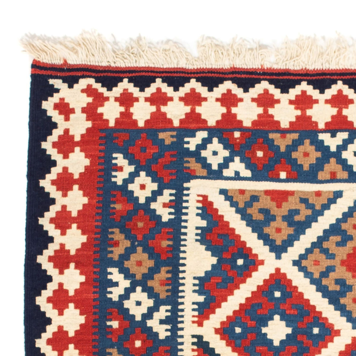 Dywan Kelim - Orientalny kwadratowy  - 103 x 100 cm - wielokolorowy