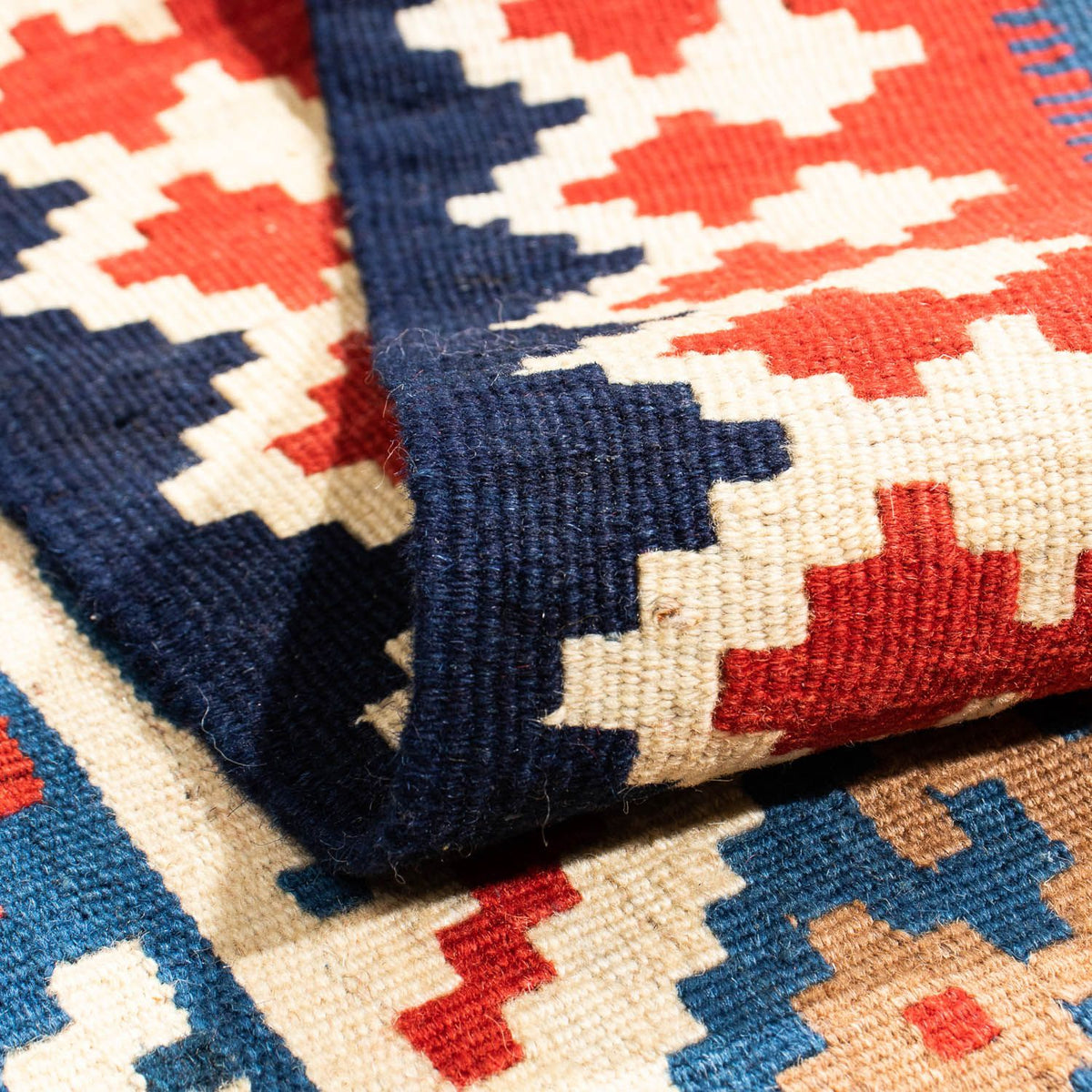 Dywan Kelim - Orientalny kwadratowy  - 103 x 100 cm - wielokolorowy