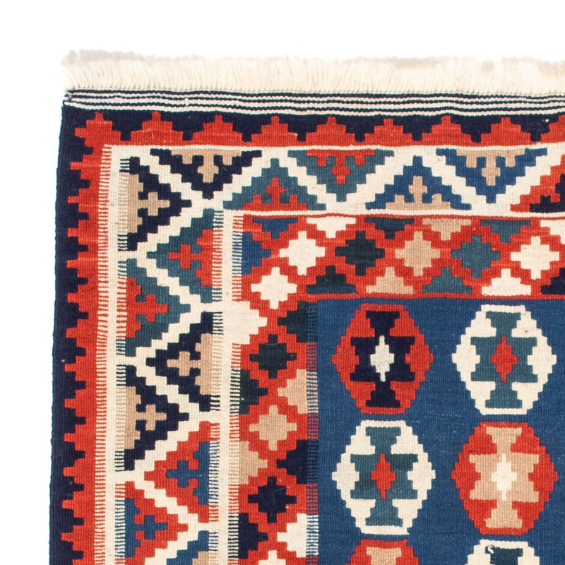 Dywan Kelim - Orientalny kwadratowy  - 103 x 100 cm - ciemnoniebieski