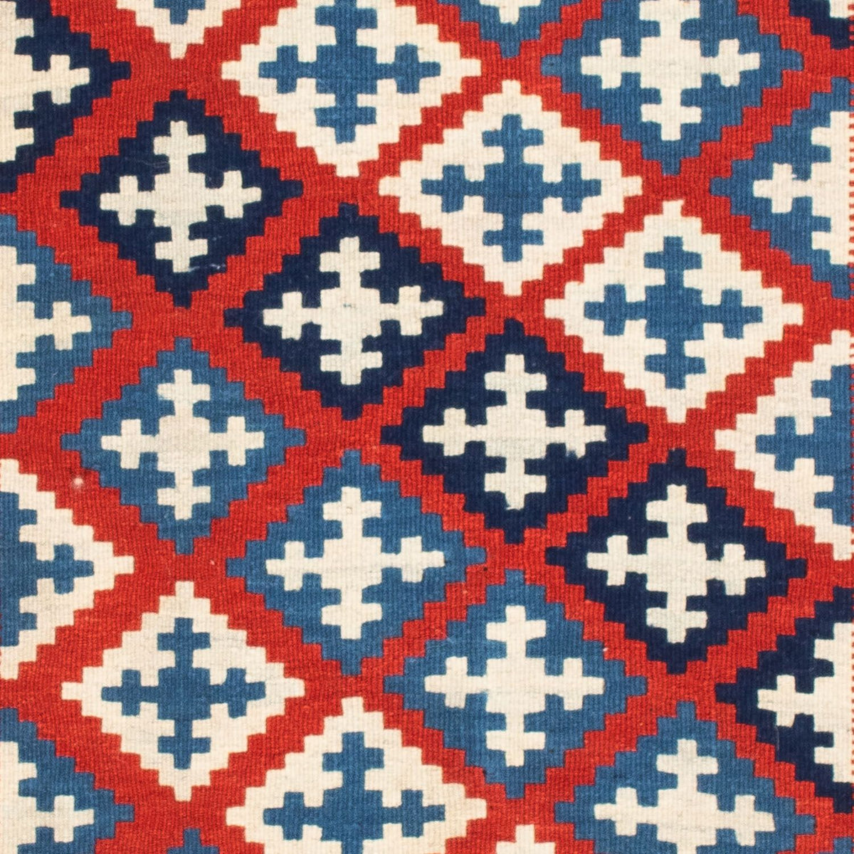 Dywan Kelim - Orientalny kwadratowy  - 103 x 100 cm - ciemnoniebieski