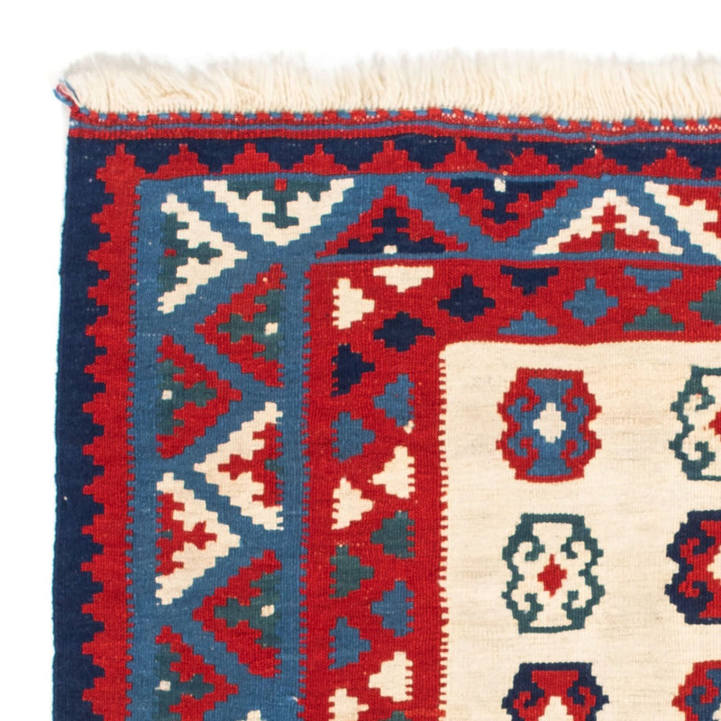 Dywan Kelim - Orientalny kwadratowy  - 100 x 100 cm - beżowy