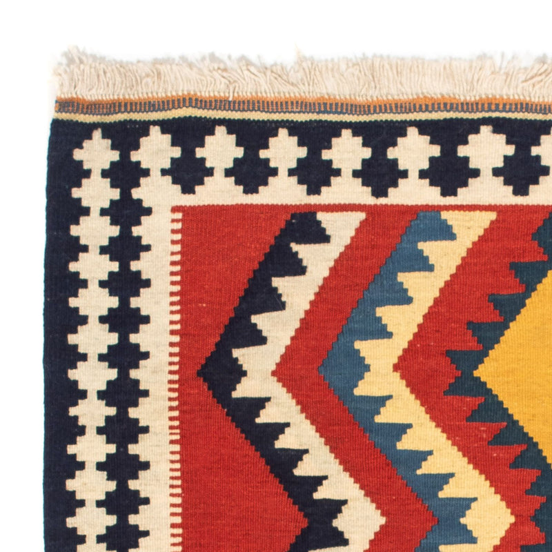 Dywan Kelim - Orientalny kwadratowy  - 100 x 97 cm - czerwony