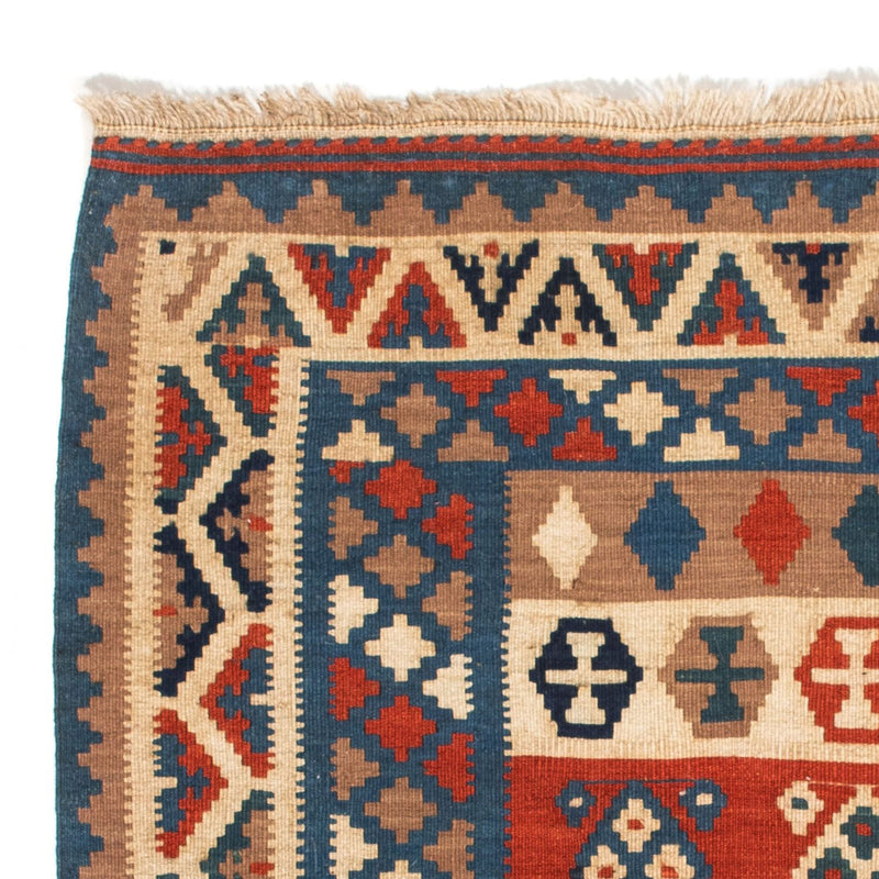 Dywan Kelim - Orientalny kwadratowy  - 102 x 100 cm - niebieski