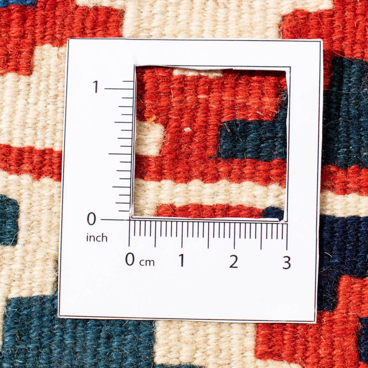 Dywan Kelim - Orientalny kwadratowy  - 105 x 105 cm - ciemnoniebieski