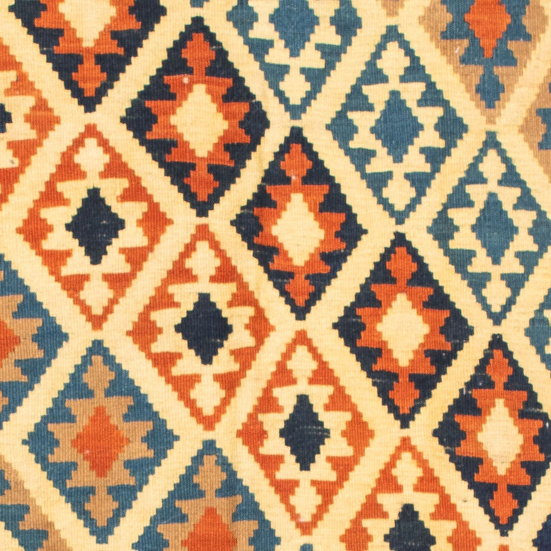 Dywan Kelim - Orientalny kwadratowy  - 103 x 100 cm - beżowy