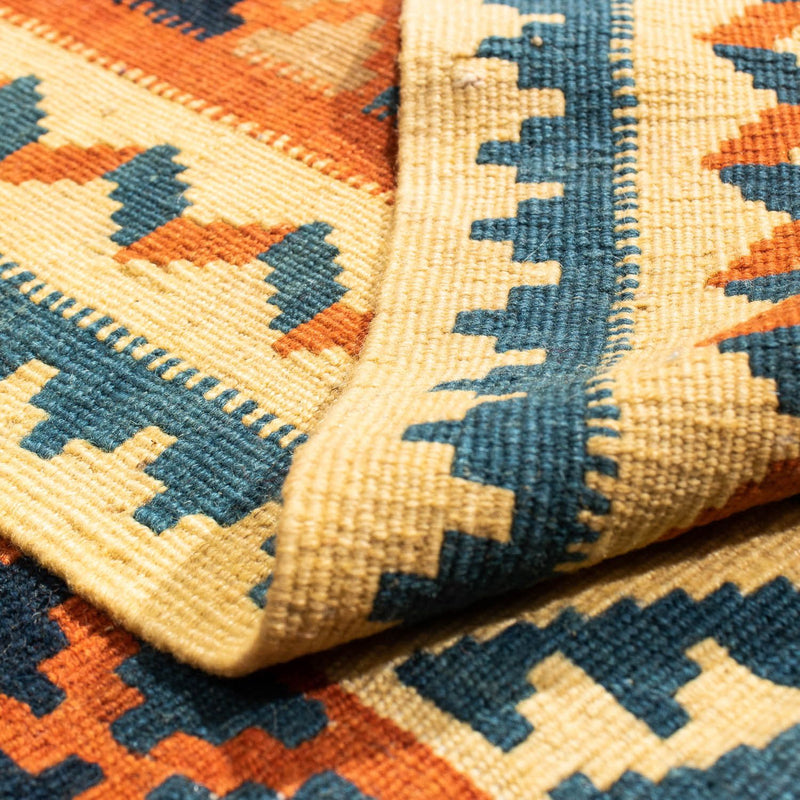 Dywan Kelim - Orientalny kwadratowy  - 103 x 100 cm - beżowy