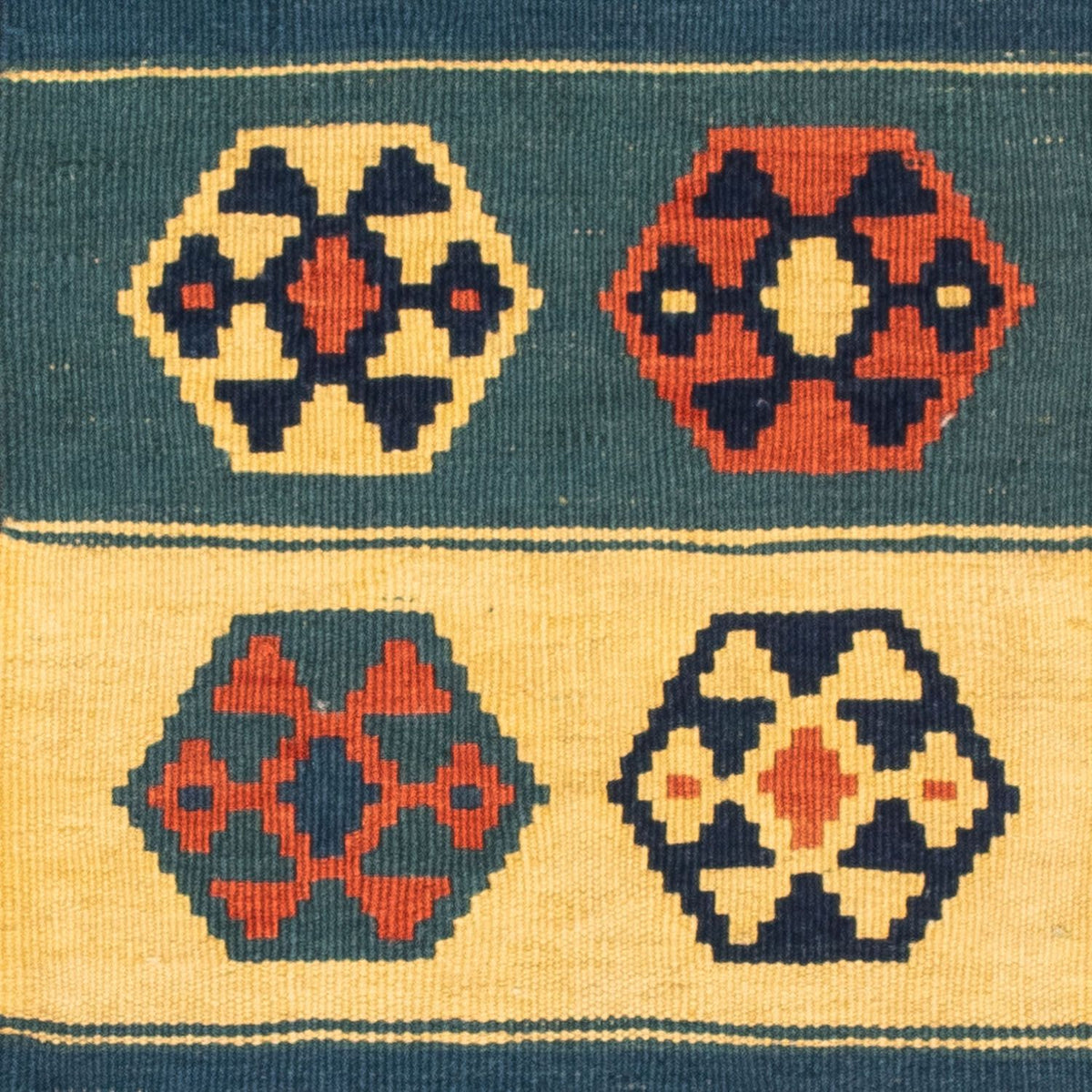 Dywan Kelim - Orientalny kwadratowy  - 100 x 100 cm - wielokolorowy