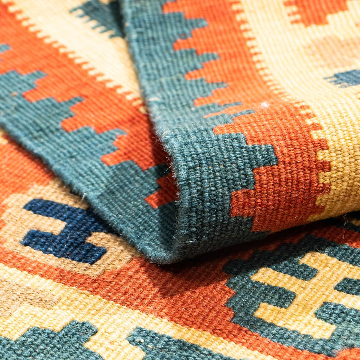 Dywan Kelim - Orientalny kwadratowy  - 100 x 100 cm - wielokolorowy