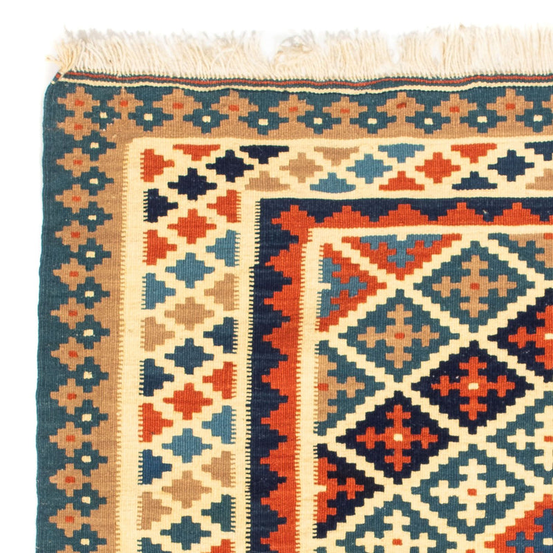 Dywan Kelim - Orientalny kwadratowy  - 107 x 101 cm - beżowy