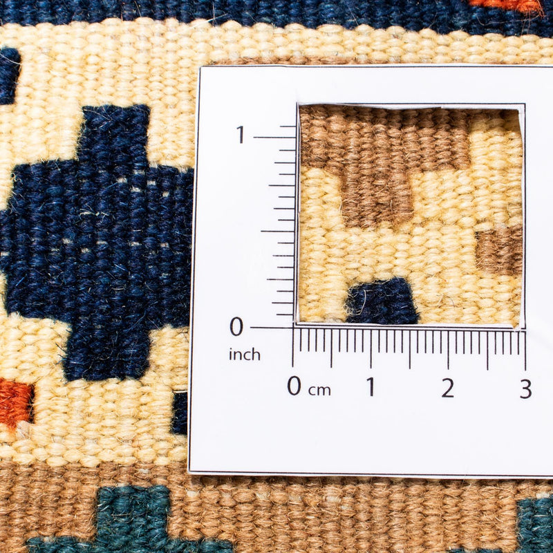 Dywan Kelim - Orientalny kwadratowy  - 107 x 101 cm - beżowy