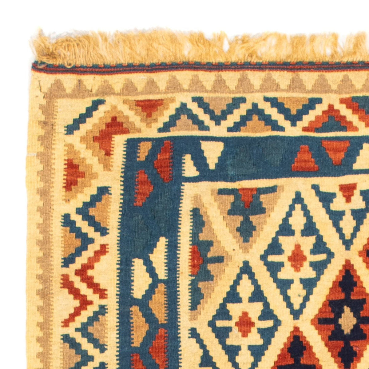 Dywan Kelim - Orientalny kwadratowy  - 105 x 102 cm - wielokolorowy