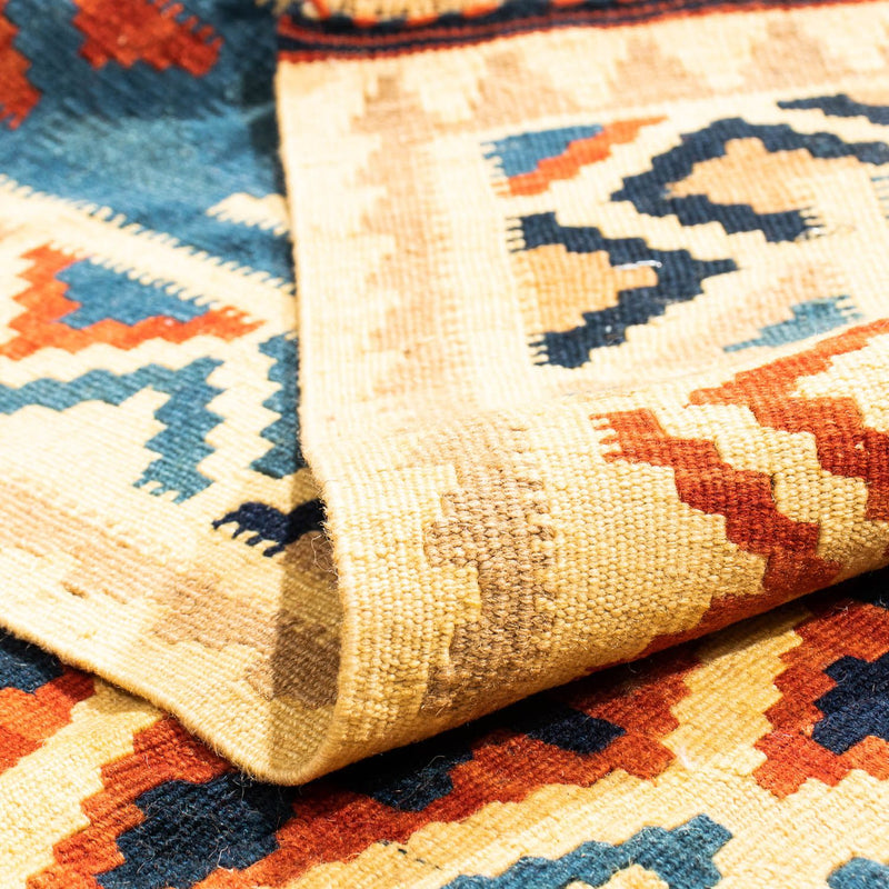 Dywan Kelim - Orientalny kwadratowy  - 105 x 102 cm - wielokolorowy