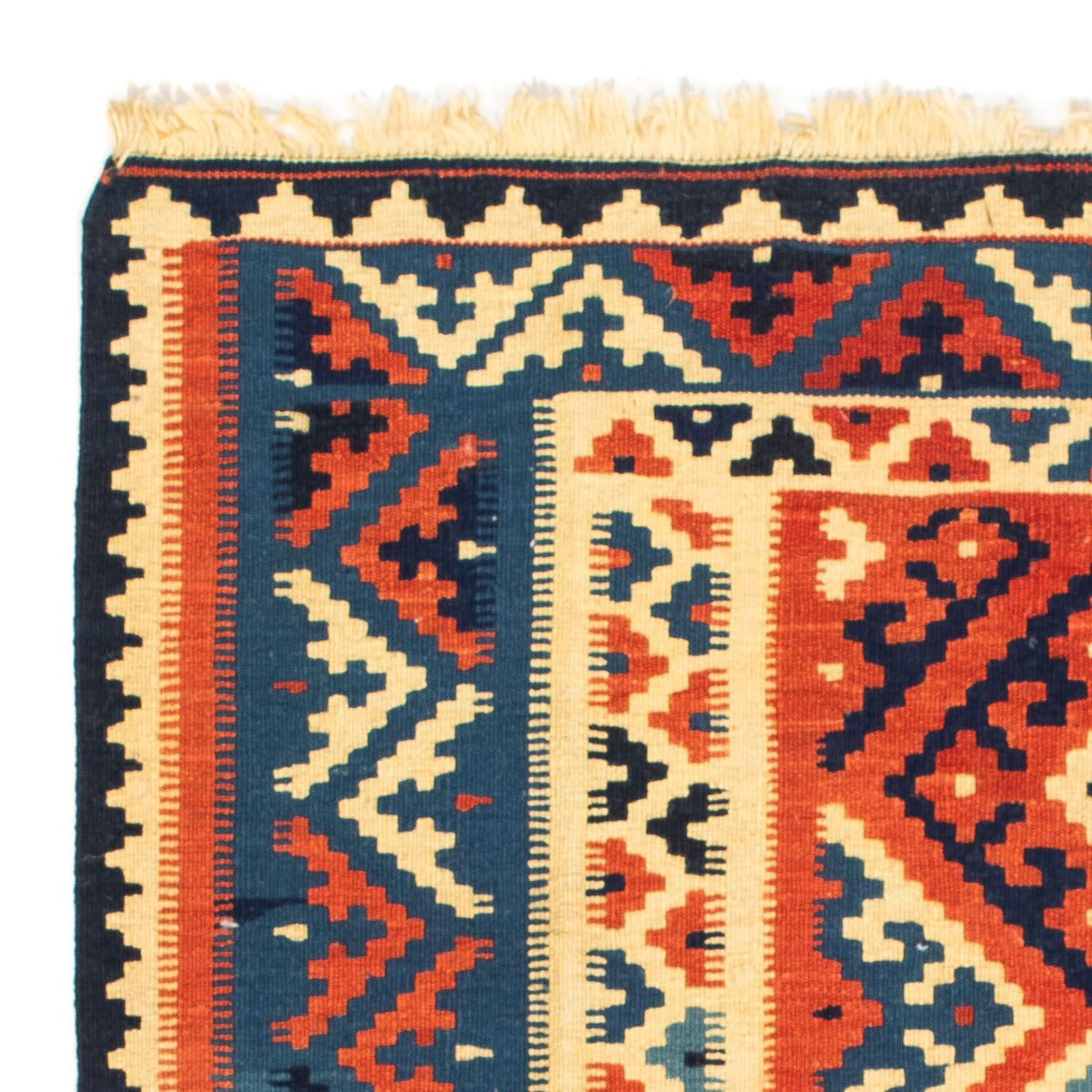 Dywan Kelim - Orientalny kwadratowy  - 104 x 101 cm - wielokolorowy