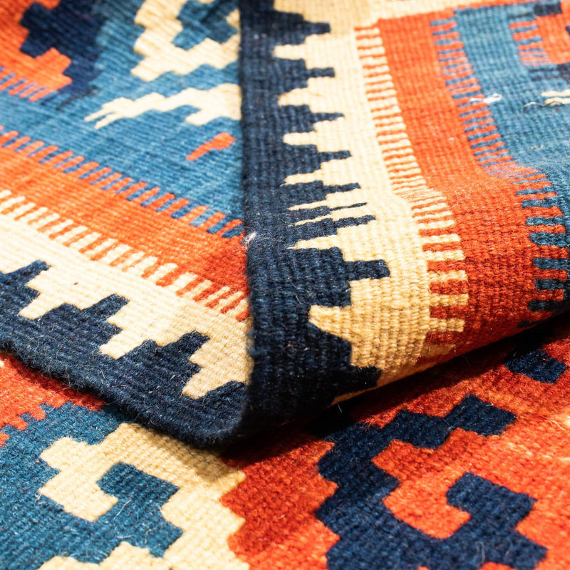 Dywan Kelim - Orientalny kwadratowy  - 104 x 101 cm - wielokolorowy