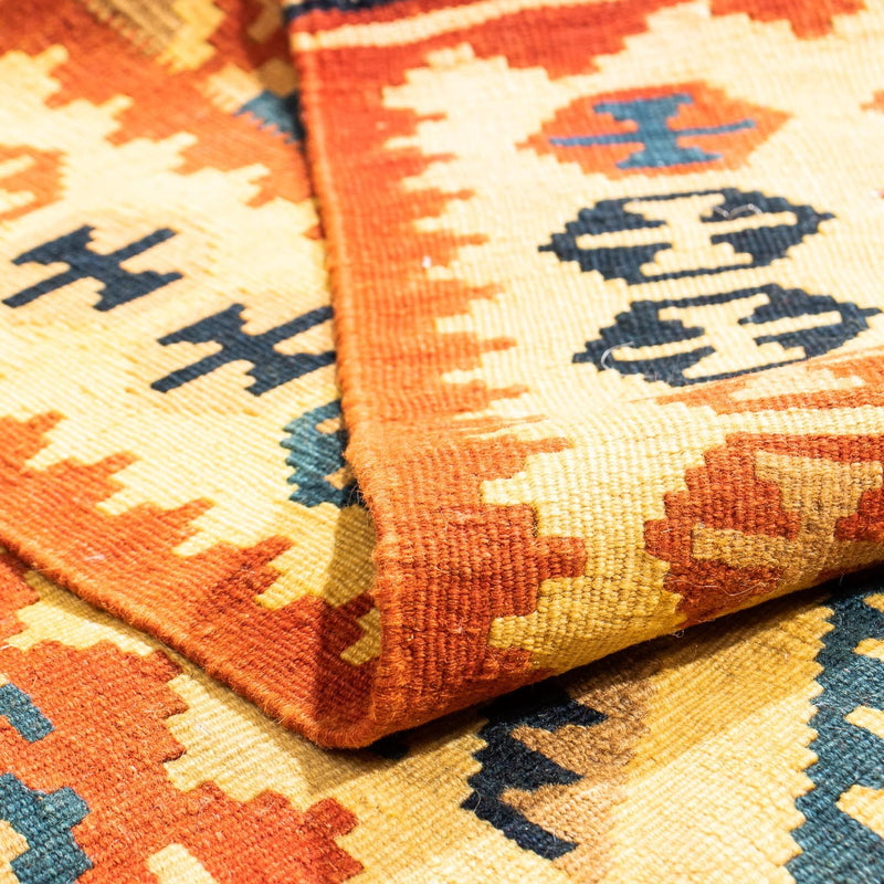 Dywan Kelim - Orientalny kwadratowy  - 103 x 100 cm - beżowy