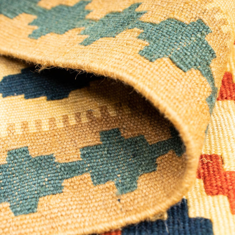 Dywan Kelim - Orientalny kwadratowy  - 105 x 103 cm - wielokolorowy