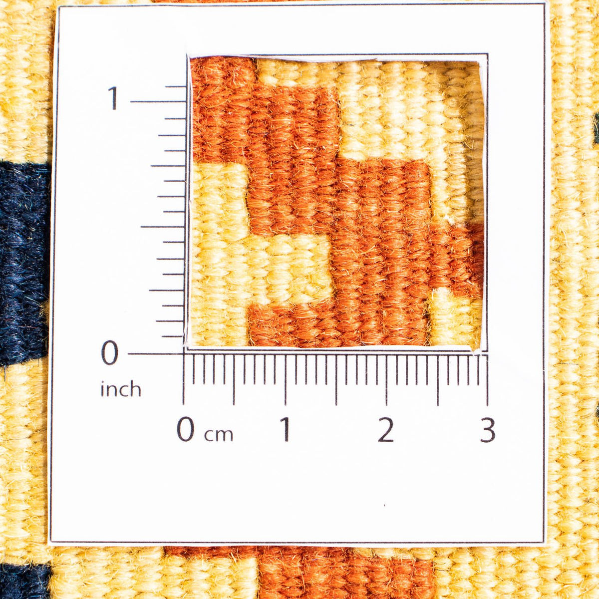 Dywan Kelim - Orientalny kwadratowy  - 103 x 100 cm - rdza