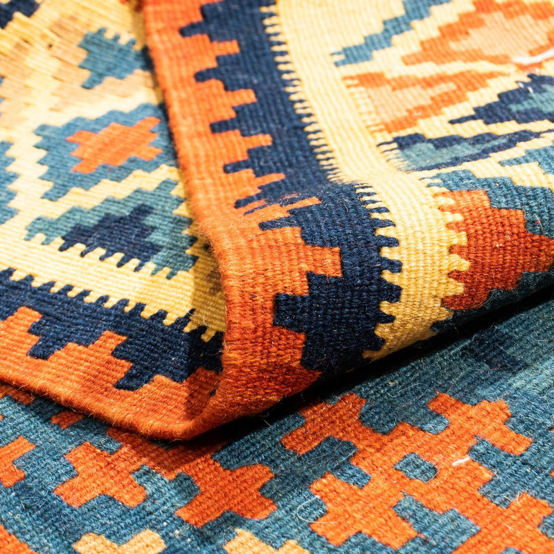 Dywan Kelim - Orientalny kwadratowy  - 105 x 100 cm - wielokolorowy