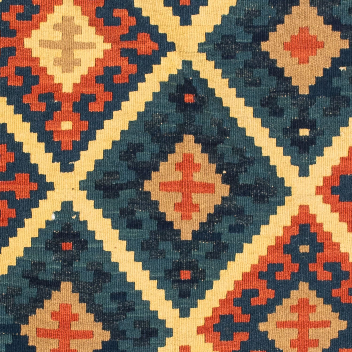 Dywan Kelim - Orientalny kwadratowy  - 98 x 96 cm - wielokolorowy