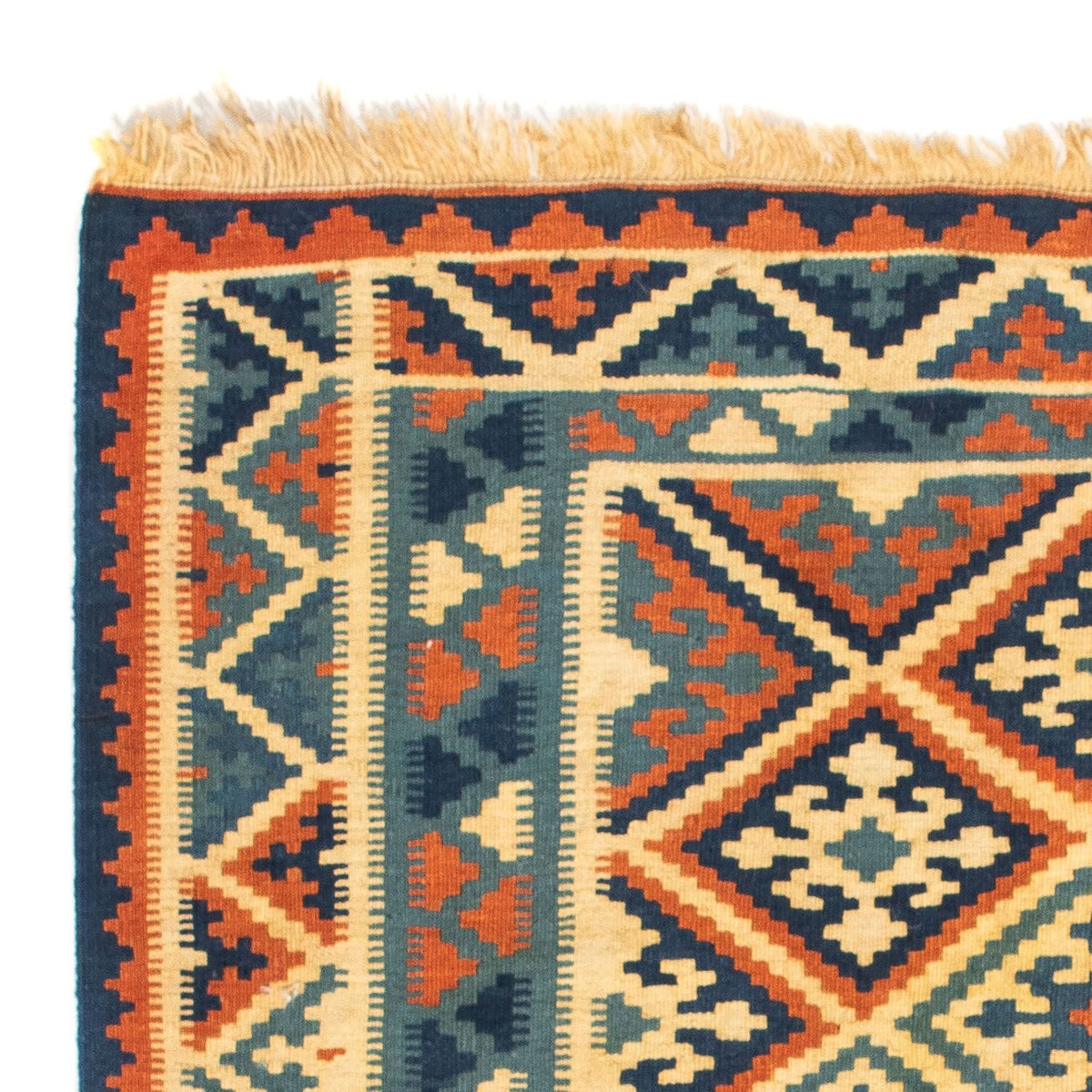 Dywan Kelim - Orientalny kwadratowy  - 105 x 95 cm - wielokolorowy