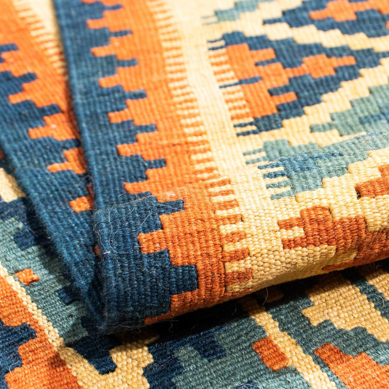 Dywan Kelim - Orientalny kwadratowy  - 105 x 95 cm - wielokolorowy