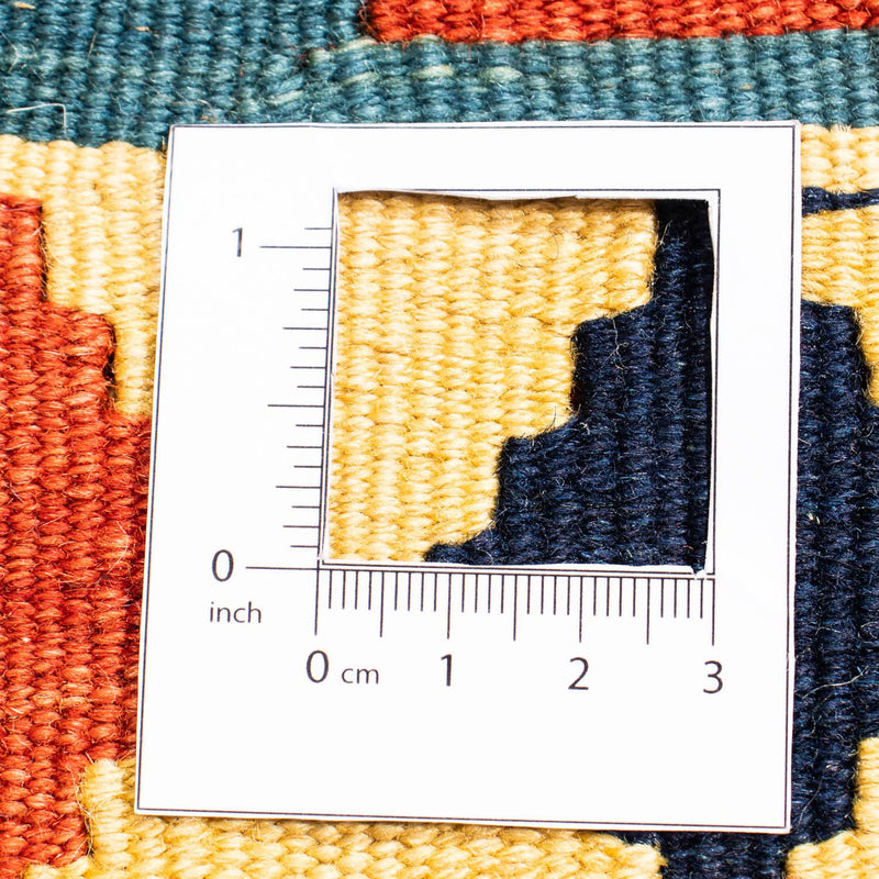 Dywan Kelim - Orientalny kwadratowy  - 100 x 100 cm - niebieski