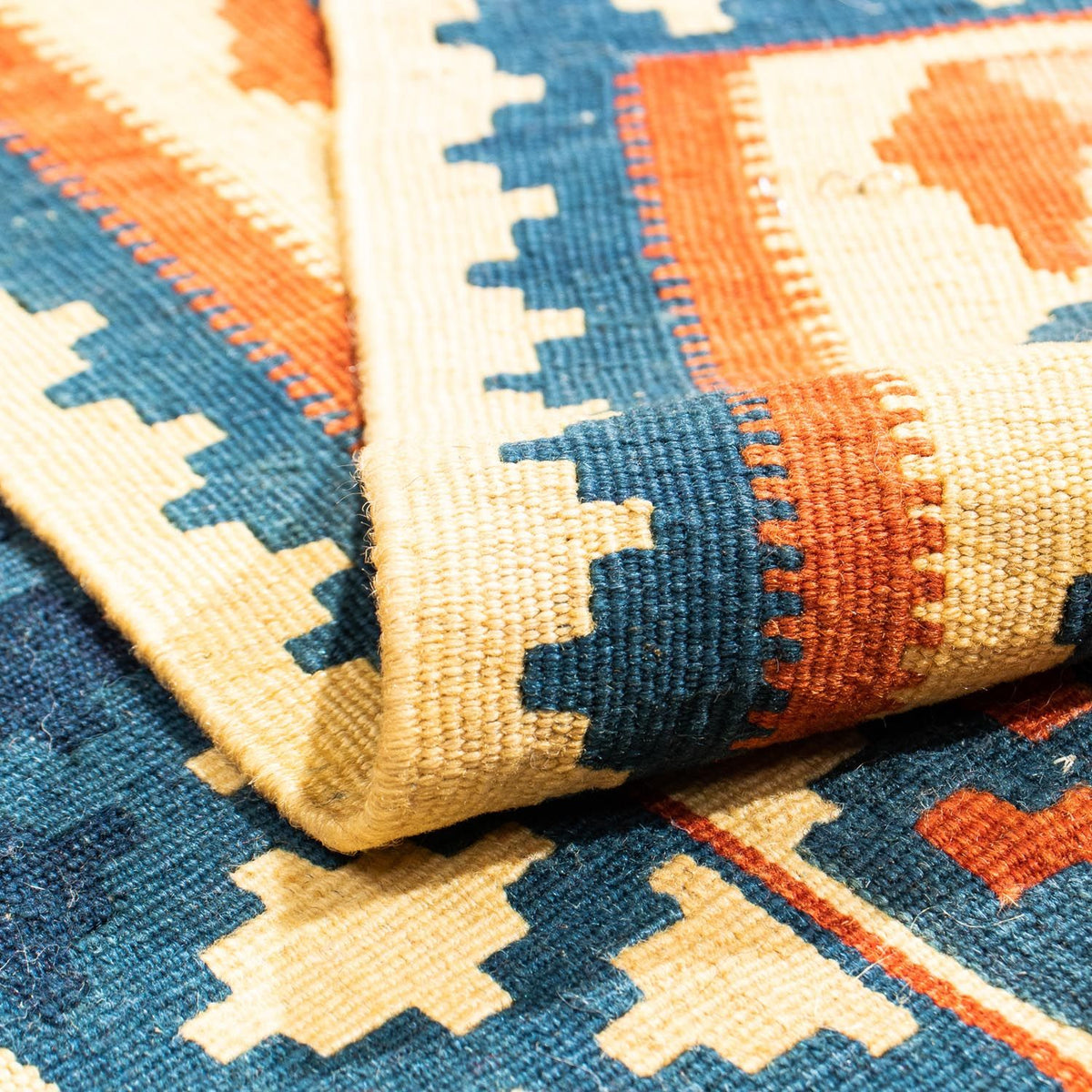 Dywan Kelim - Orientalny kwadratowy  - 106 x 100 cm - wielokolorowy