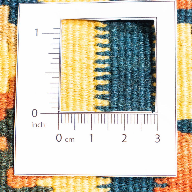 Dywan Kelim - Orientalny kwadratowy  - 107 x 100 cm - ciemnoniebieski