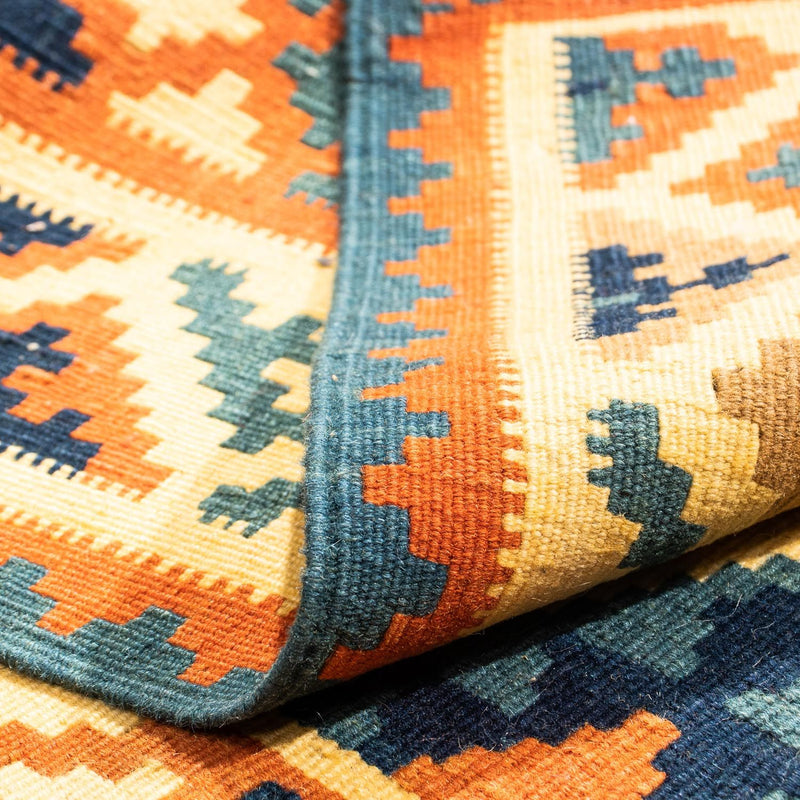 Dywan Kelim - Orientalny kwadratowy  - 101 x 99 cm - beżowy