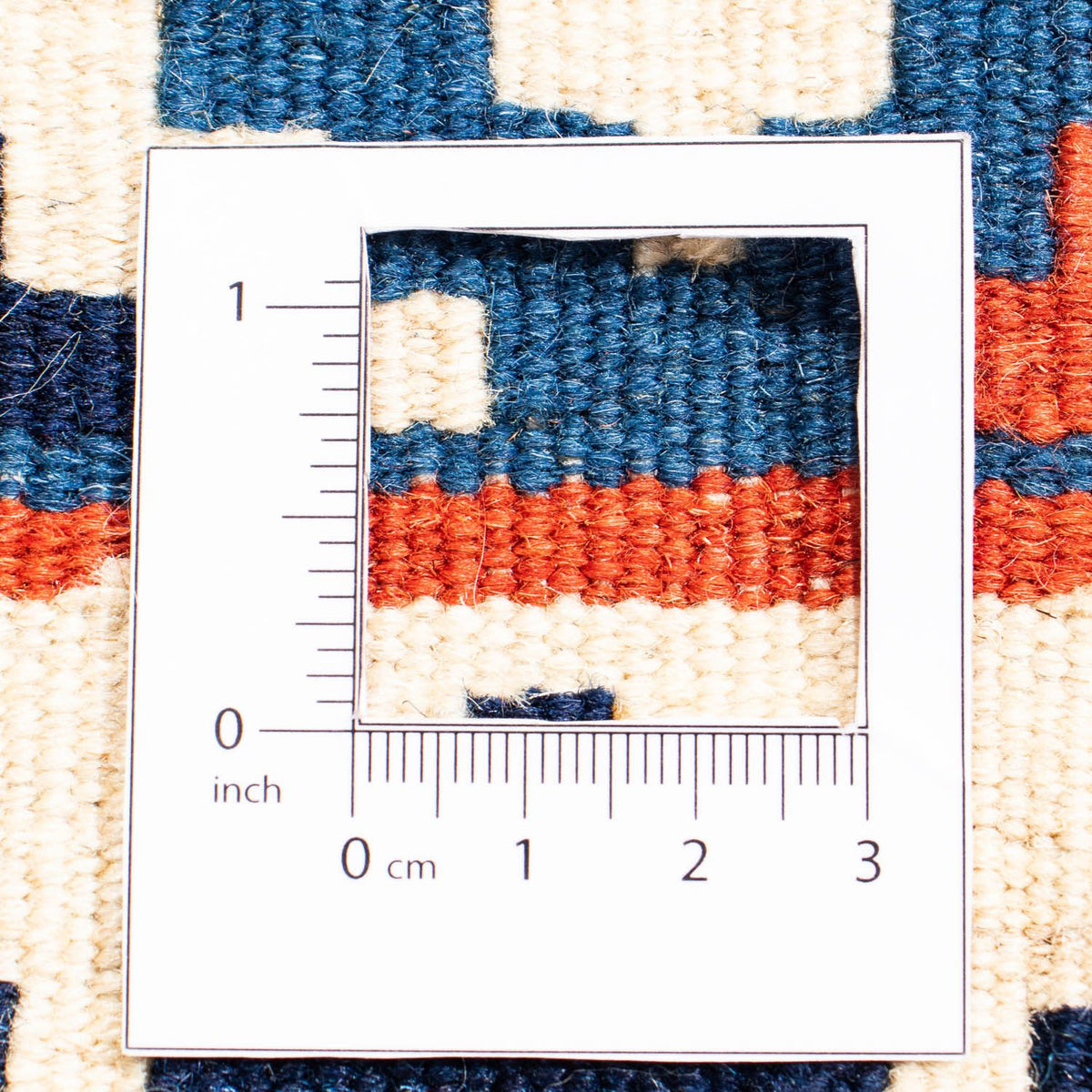 Dywan Kelim - Orientalny kwadratowy  - 103 x 101 cm - ciemna czerwień