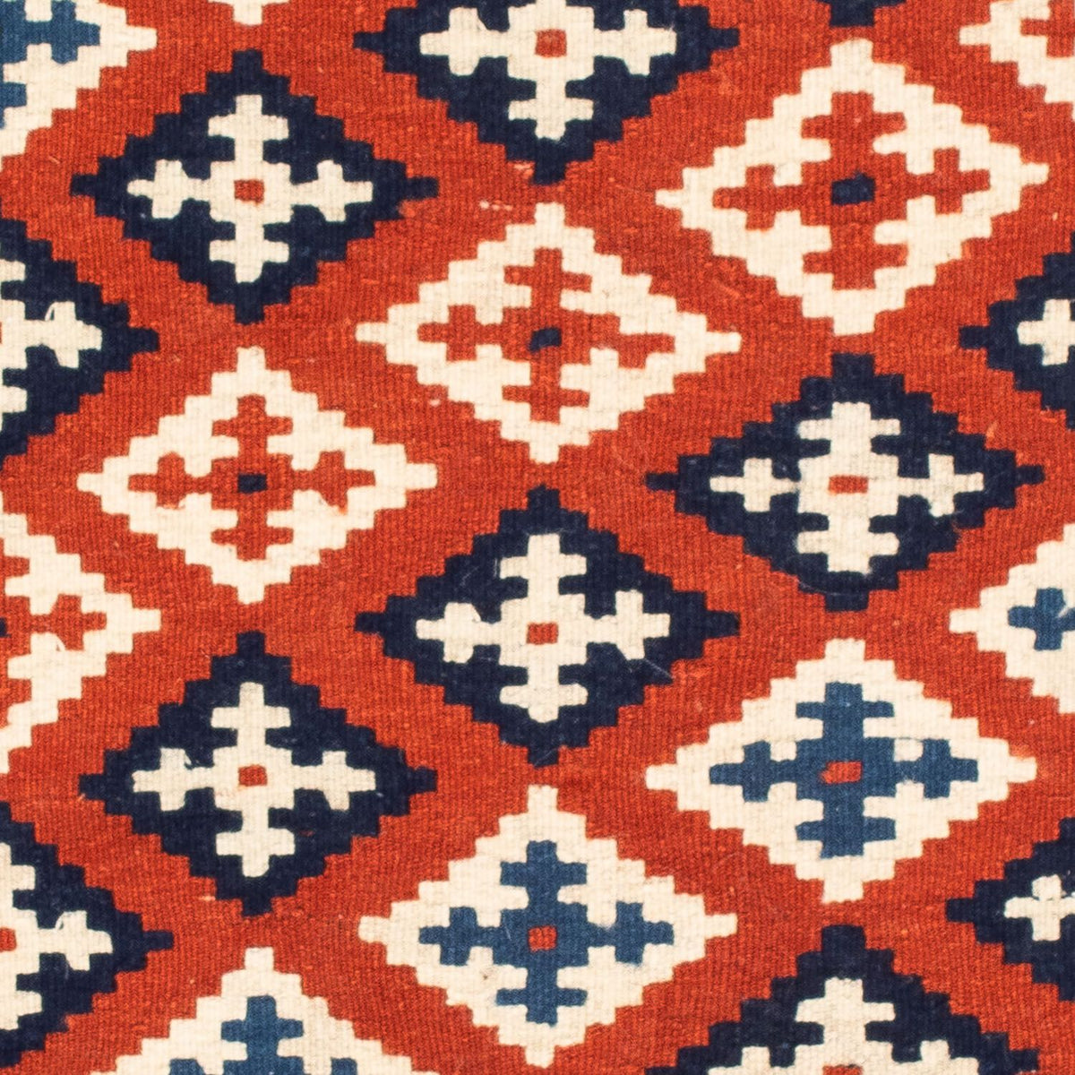 Dywan Kelim - Orientalny kwadratowy  - 103 x 100 cm - ciemnoniebieski