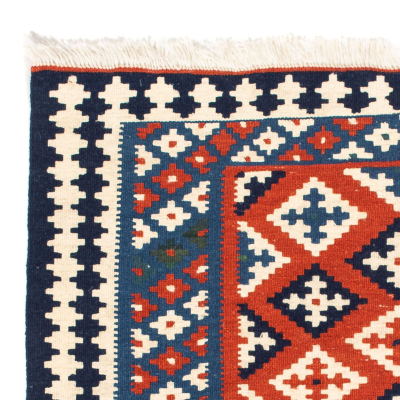 Dywan Kelim - Orientalny kwadratowy  - 103 x 100 cm - ciemnoniebieski