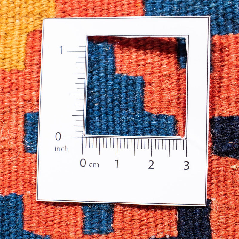 Dywan Kelim - Orientalny kwadratowy  - 100 x 96 cm - ciemnoniebieski