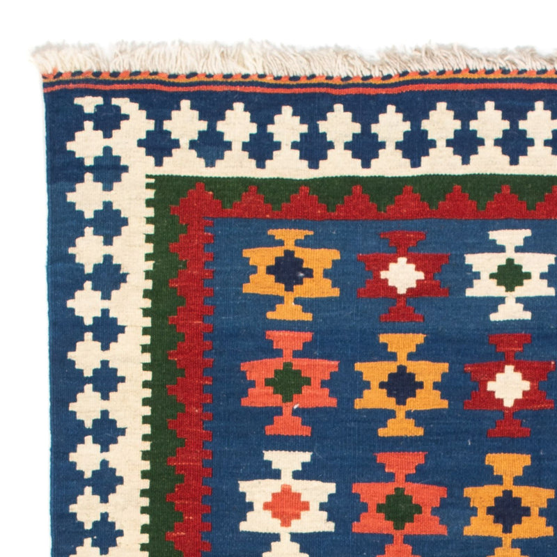 Dywan Kelim - Orientalny kwadratowy  - 104 x 100 cm - ciemnoniebieski