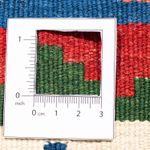 Dywan Kelim - Orientalny kwadratowy  - 104 x 100 cm - ciemnoniebieski