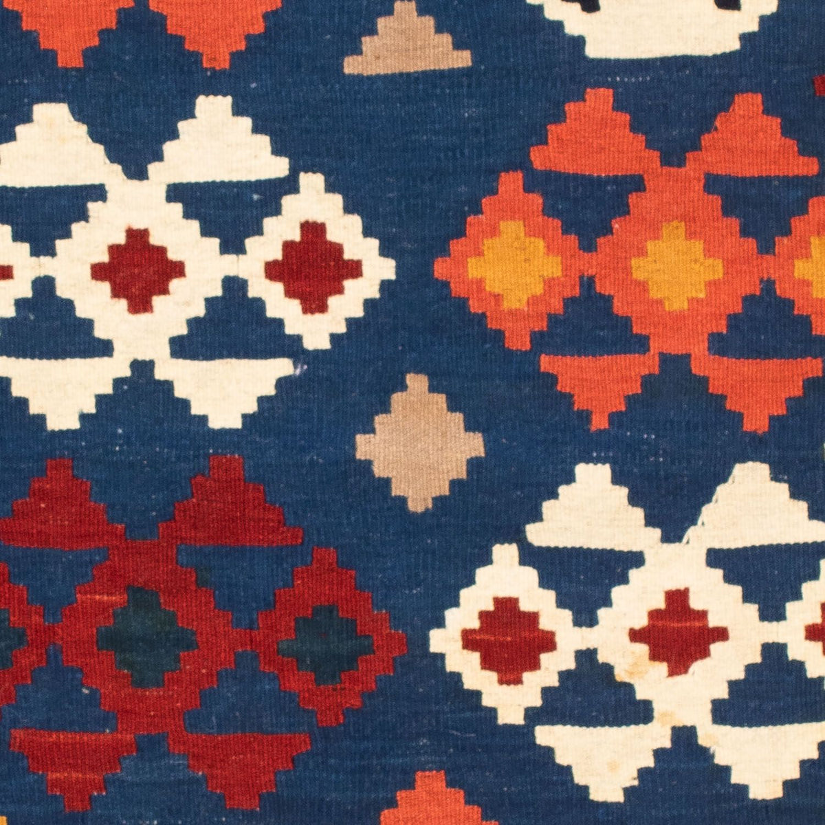 Dywan Kelim - Orientalny kwadratowy  - 104 x 102 cm - ciemnoniebieski