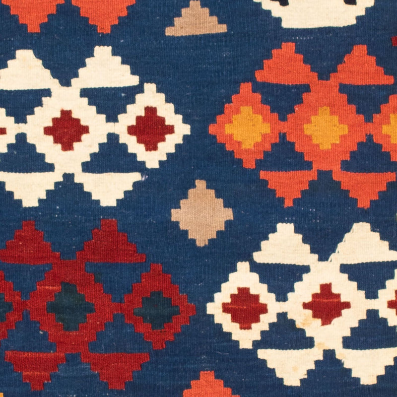 Dywan Kelim - Orientalny kwadratowy  - 104 x 102 cm - ciemnoniebieski