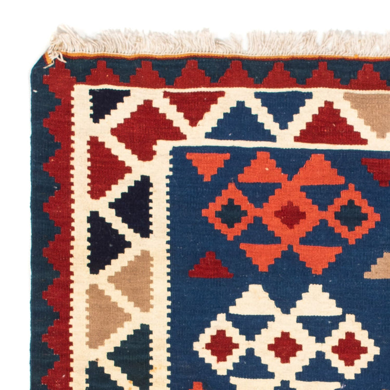 Dywan Kelim - Orientalny kwadratowy  - 104 x 102 cm - ciemnoniebieski