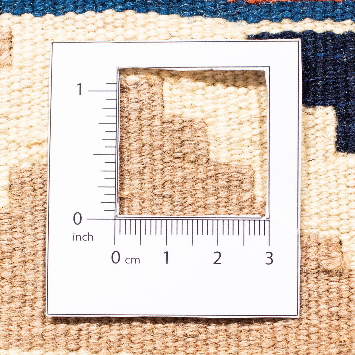 Dywan Kelim - Orientalny kwadratowy  - 104 x 102 cm - ciemnoniebieski