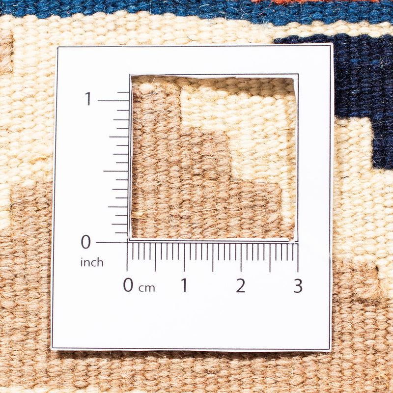 Dywan Kelim - Orientalny kwadratowy  - 104 x 102 cm - ciemnoniebieski