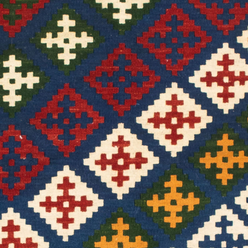 Dywan Kelim - Orientalny kwadratowy  - 104 x 102 cm - ciemnoniebieski