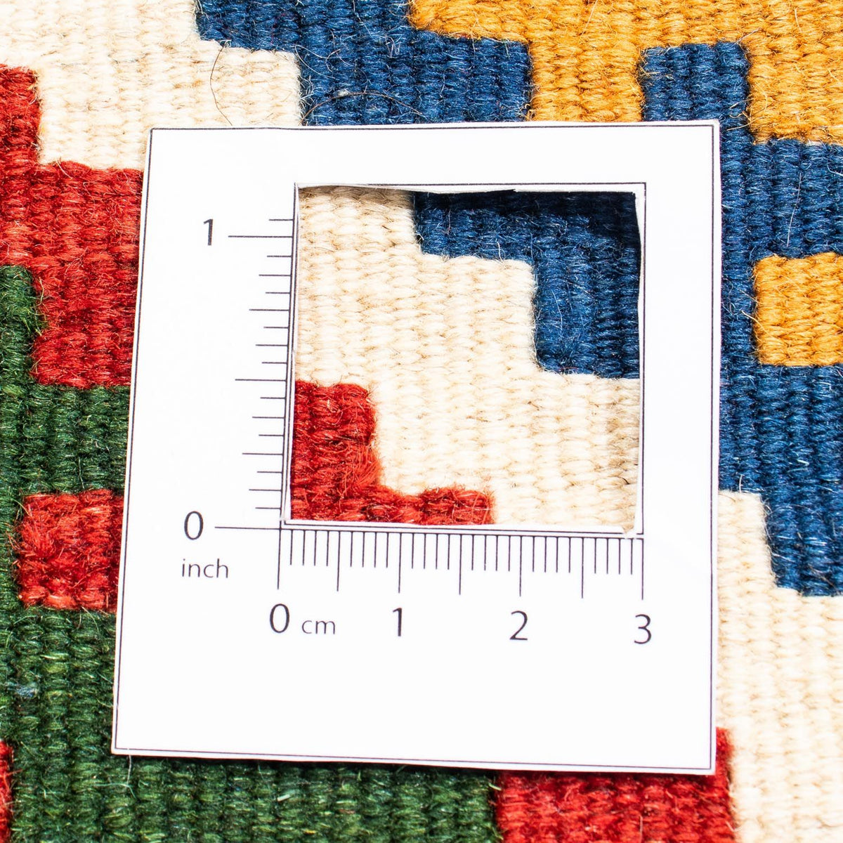 Dywan Kelim - Orientalny kwadratowy  - 104 x 102 cm - ciemnoniebieski