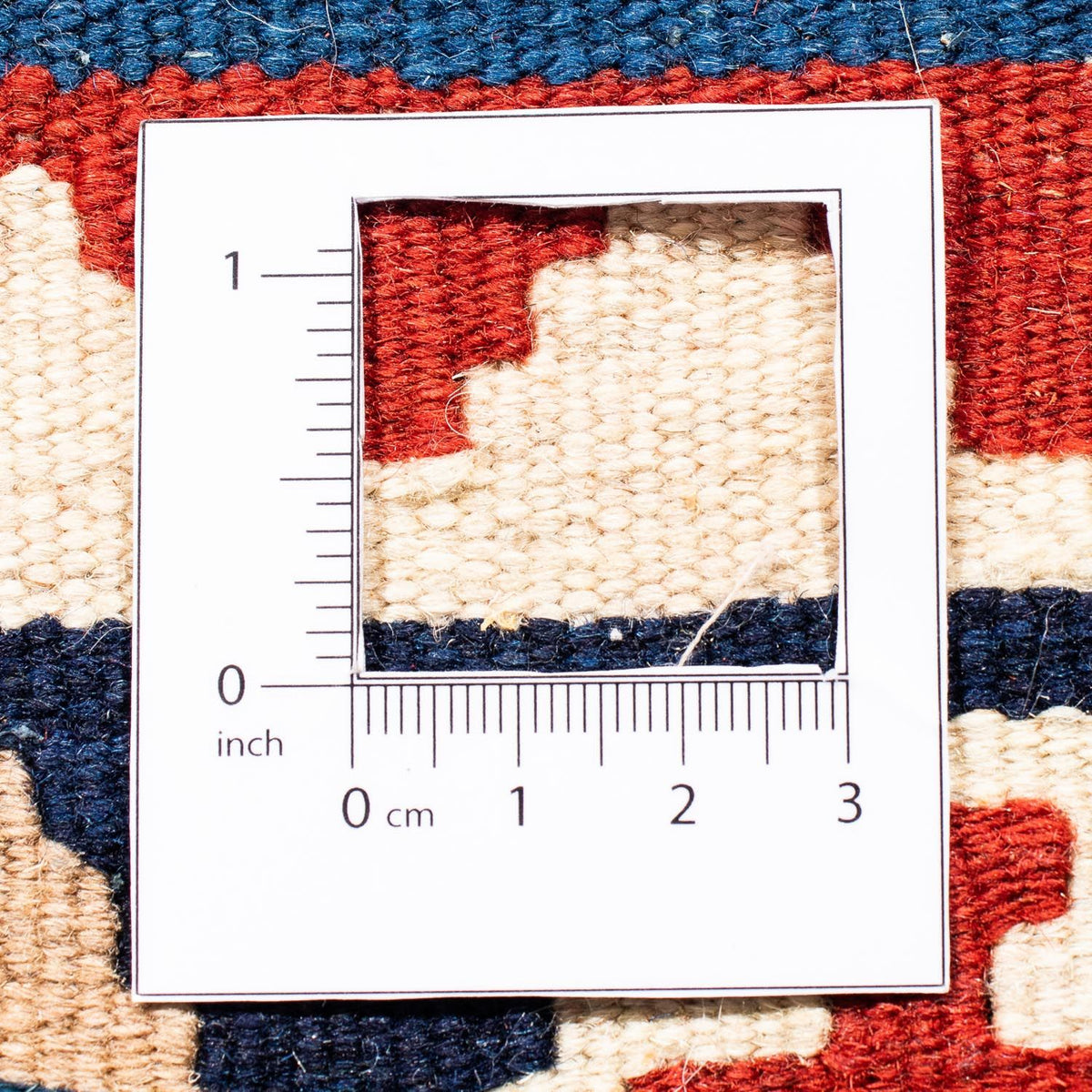 Dywan Kelim - Orientalny kwadratowy  - 104 x 103 cm - ciemnoniebieski