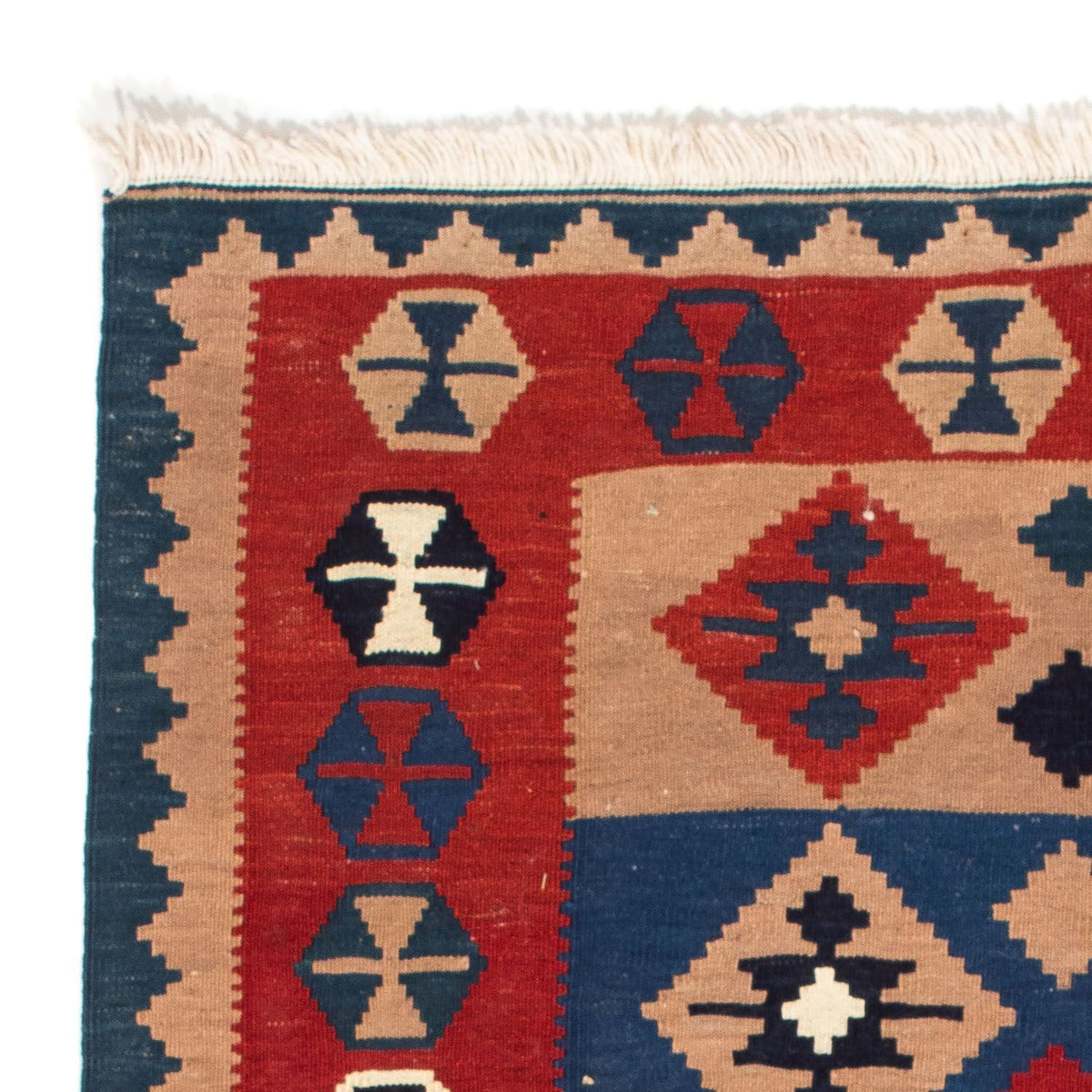 Dywan Kelim - Orientalny kwadratowy  - 100 x 97 cm - wielokolorowy