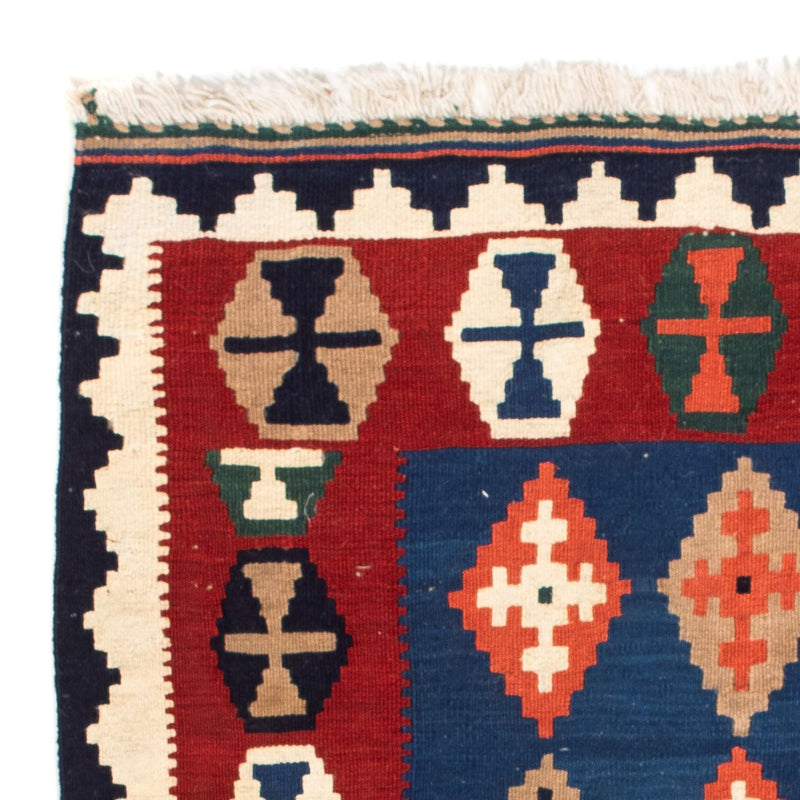 Dywan Kelim - Orientalny kwadratowy  - 100 x 96 cm - ciemnoniebieski