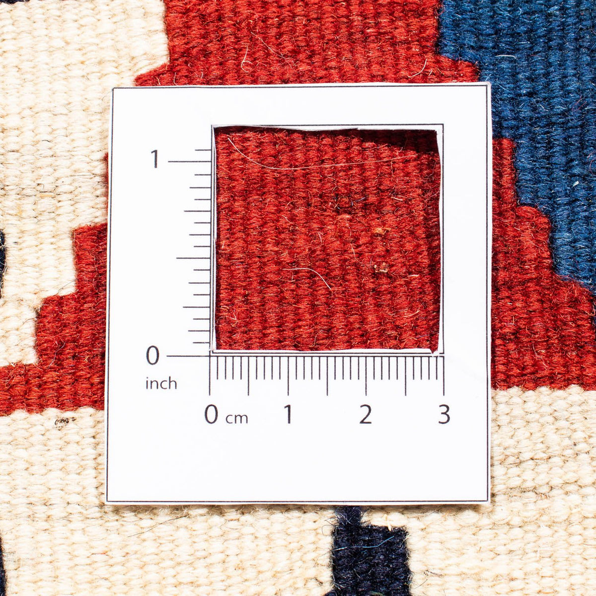 Dywan Kelim - Orientalny kwadratowy  - 100 x 96 cm - ciemnoniebieski