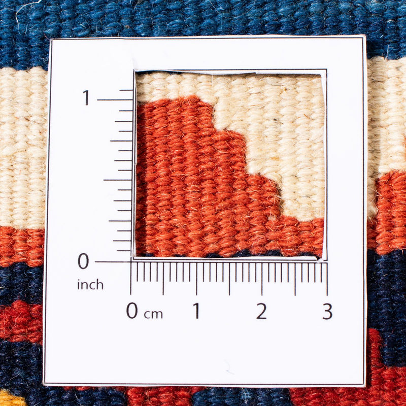 Dywan Kelim - Orientalny kwadratowy  - 102 x 100 cm - niebieski